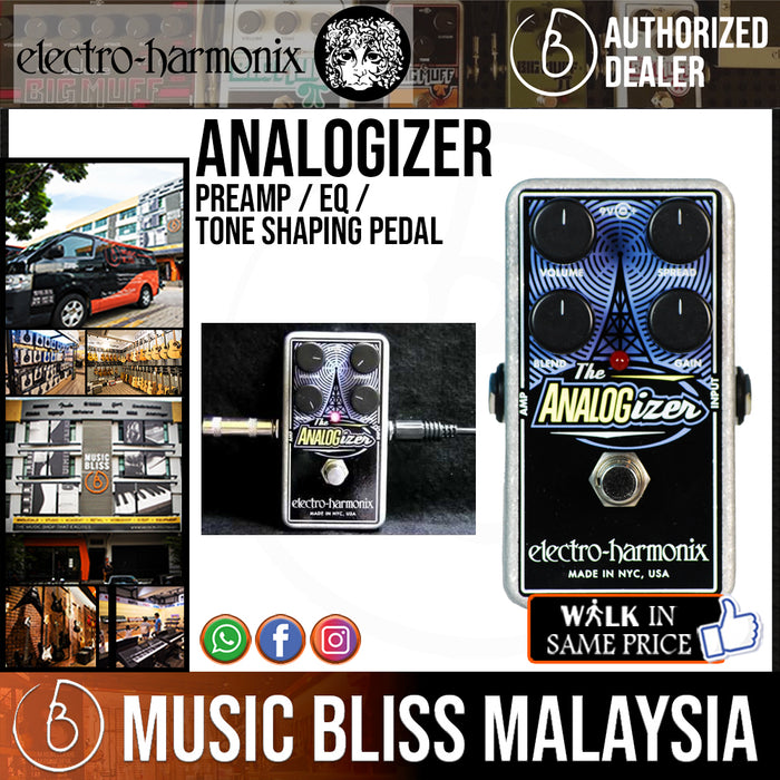 Electro Harmonix Analogizer Preamp / EQ / Tone Shaping Pedal (Electro-Harmonix / EHX) - Music Bliss Malaysia