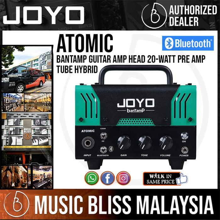 Joyo Atomic Bantamp Guitar Amp Head 20-watt Pre Amp Tube Hybrid with Bluetooth, Voxy Tones - Music Bliss Malaysia
