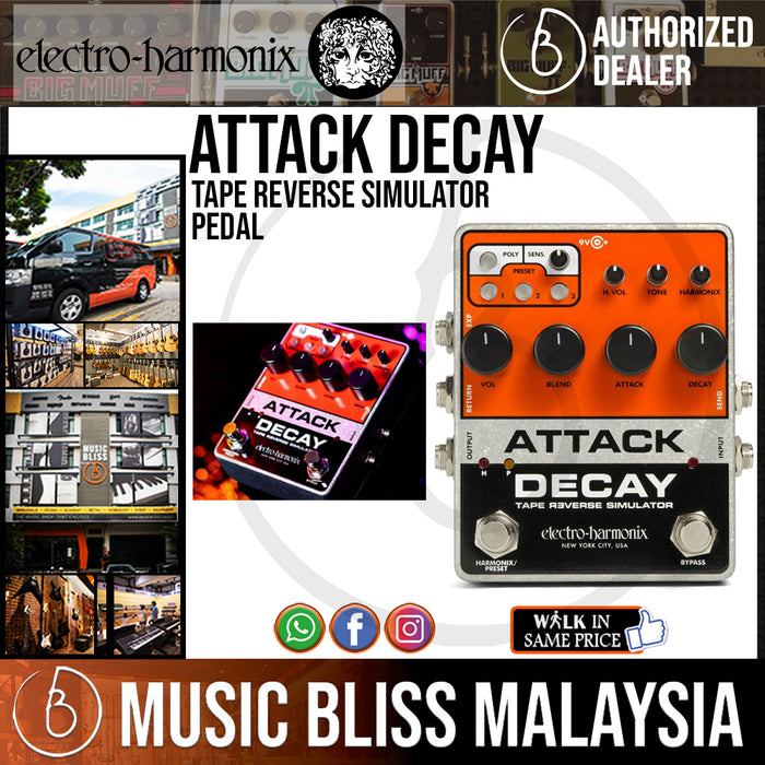 Electro Harmonix Attack Decay Tape Reverse Simulator Pedal (Electro-Harmonix / EHX) *Crazy Sales Promotion* - Music Bliss Malaysia