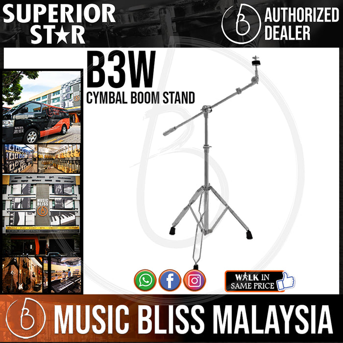 Superiorstar B3W Cymbal Boom Stand (B-3W) - Music Bliss Malaysia
