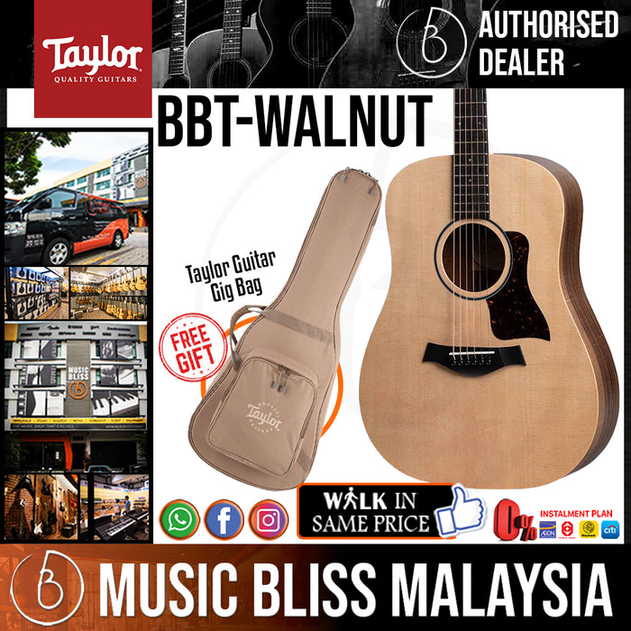 Taylor Big Baby Taylor Walnut with Bag (BBT-Walnut / BBTWalnut / BBT Walnut) *Crazy Sales Promotion* - Music Bliss Malaysia