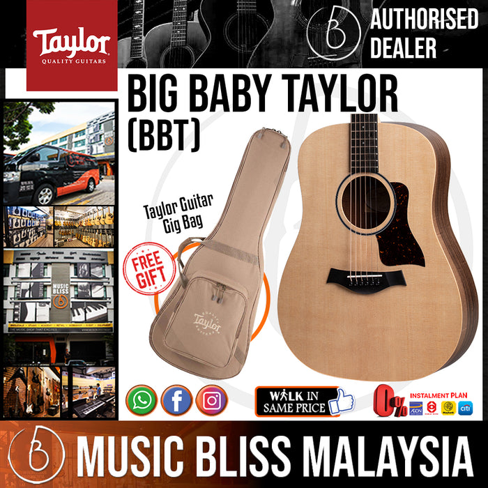 Taylor Big Baby Taylor - Spruce Top with Bag (BBT) *Crazy Sales Promotion* - Music Bliss Malaysia