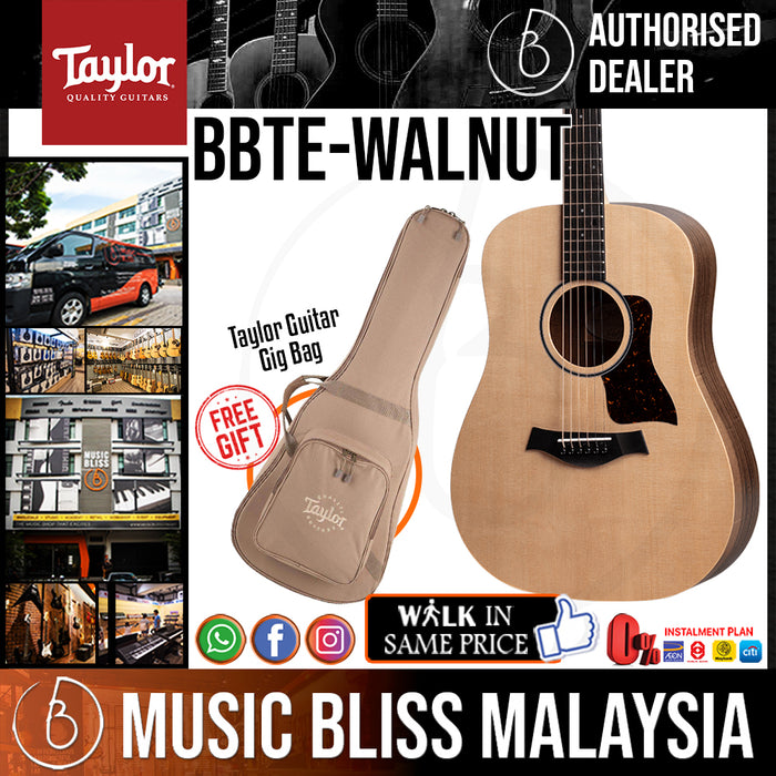 Taylor BBTe Big Baby Taylor Walnut with Bag (BBTe-Walnut / BBTeWalnut /BBTe Walnut) *Crazy Sales Promotion* - Music Bliss Malaysia