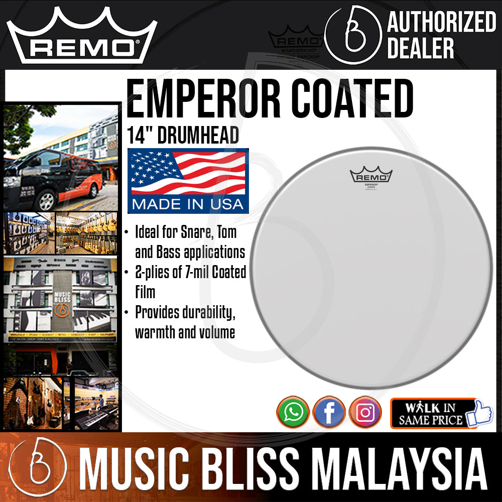 Remo emperor coated 14 deals