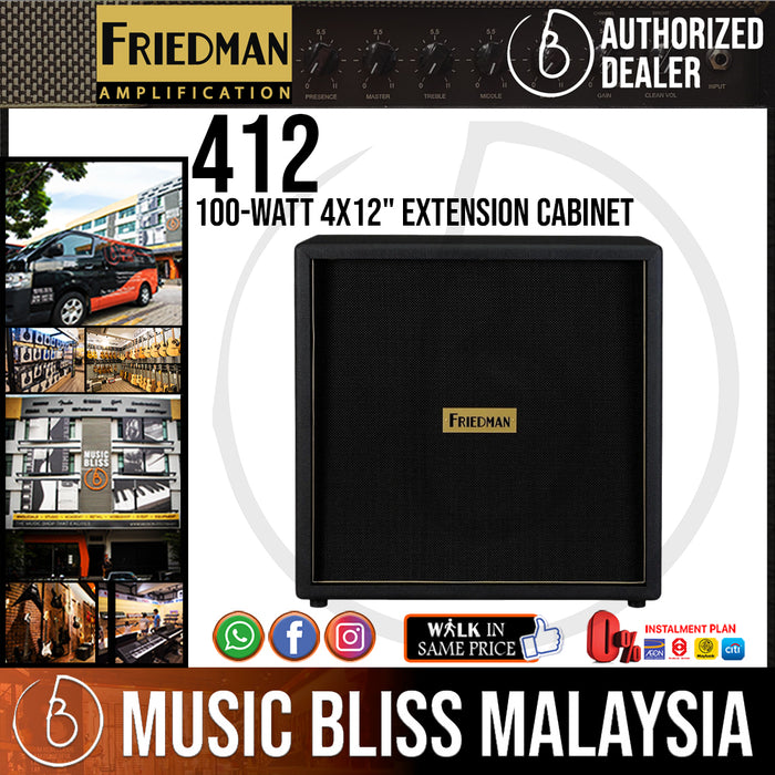 Friedman 412 100-watt 4x12" Extension Cabinet - Music Bliss Malaysia