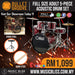 Bullet Groove Full Size Adult 5-Piece Acoustic Drum Set with Cymbals Stands,Stool and Drumsticks (Wine Red) *Crazy Sales Promotion* - Music Bliss Malaysia