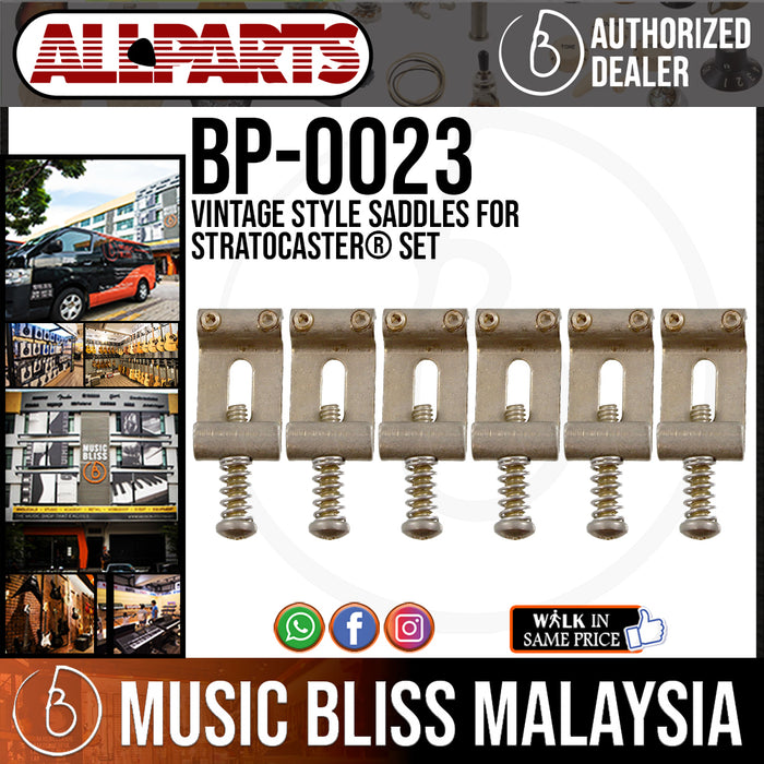 ALLPARTS BP-0023-001 Vintage Style Saddles for Stratocaster® Set (BP0023001) - Music Bliss Malaysia