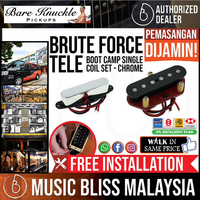 Bare Knuckle Boot Camp Brute Force Tele Single Coil Set - Chrome [Free In-Store Installation] - Music Bliss Malaysia