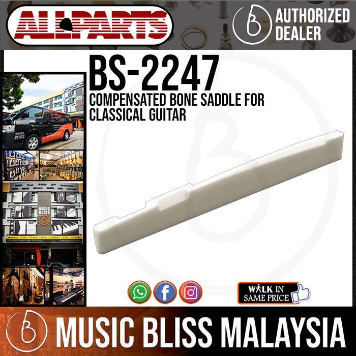 ALLPARTS BS-2247-000 Compensated Bone Saddle for Classical Guitar (BS2247000) - Music Bliss Malaysia