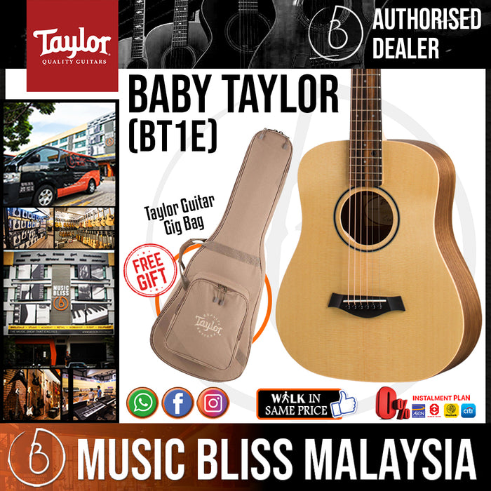 Taylor BT1e - Spruce Top with Bag (BT1-e) *Crazy Sales Promotion* - Music Bliss Malaysia