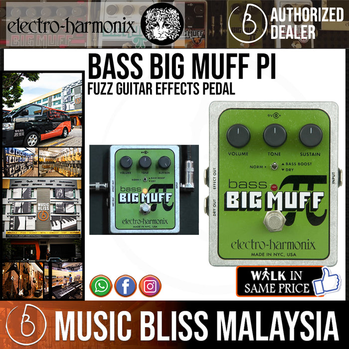 Electro Harmonix Bass Big Muff Pi Fuzz Guitar Effects Pedal (Electro-Harmonix / EHX) - Music Bliss Malaysia