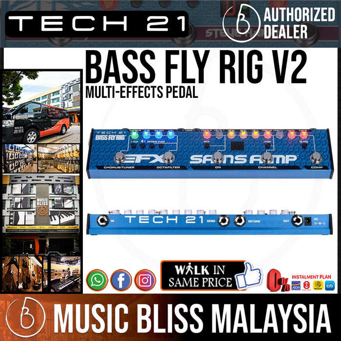Tech 21 Bass Fly Rig v2 Bass Multi-effects Pedal - Music Bliss Malaysia