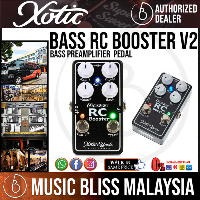 Xotic Bass RC Booster V2 Pedal *Crazy Sales Promotion* - Music Bliss Malaysia
