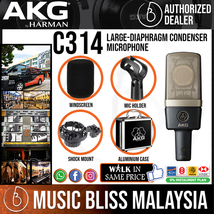 AKG C314 Large-diaphragm Condenser Microphone - Music Bliss Malaysia