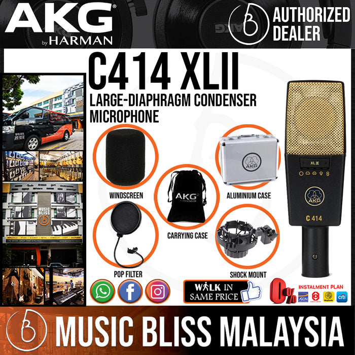 AKG C414 XLII Large-diaphragm Condenser Microphone (C414XLII) *Crazy Sales Promotion* - Music Bliss Malaysia