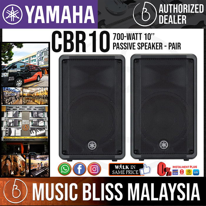 Yamaha CBR10 700-Watt 10 inch Passive Speaker - Pair (CBR-10/CBR 10) *Crazy Sales Promotion* - Music Bliss Malaysia