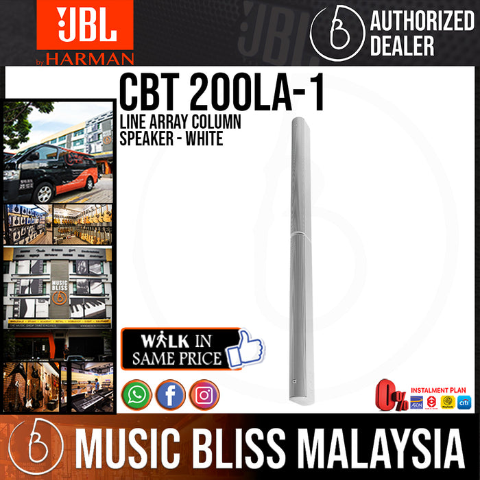 JBL CBT 200LA-1 Line Array Column Speaker - White (CBT200LA1 / CBT 200LA1) - Music Bliss Malaysia