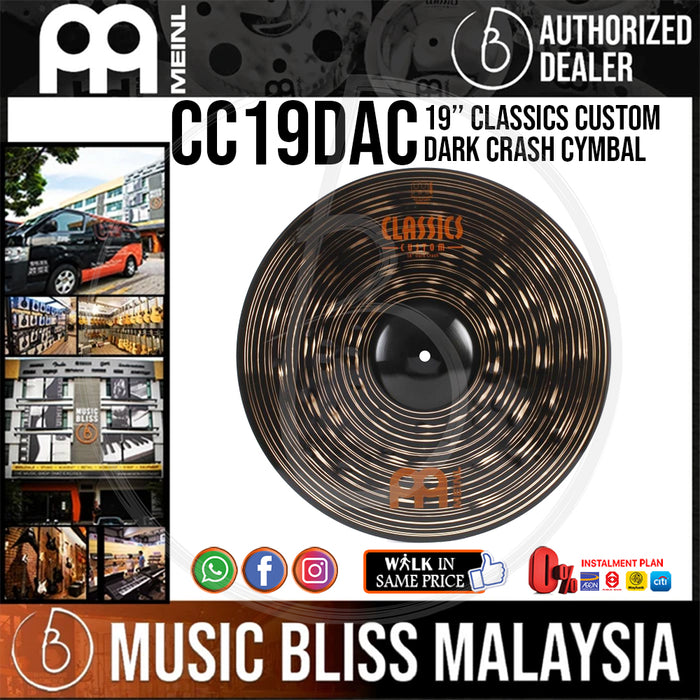 Meinl CC19DAC 19″ Classics Custom Dark Crash Cymbal - Music Bliss Malaysia