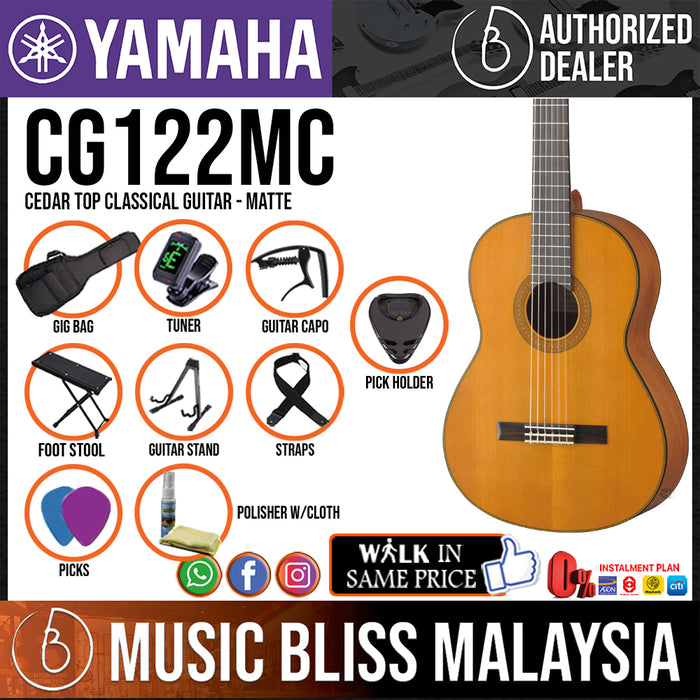 Yamaha CG122MC Cedar Top Classical Guitar (CG-122MC) - Music Bliss Malaysia