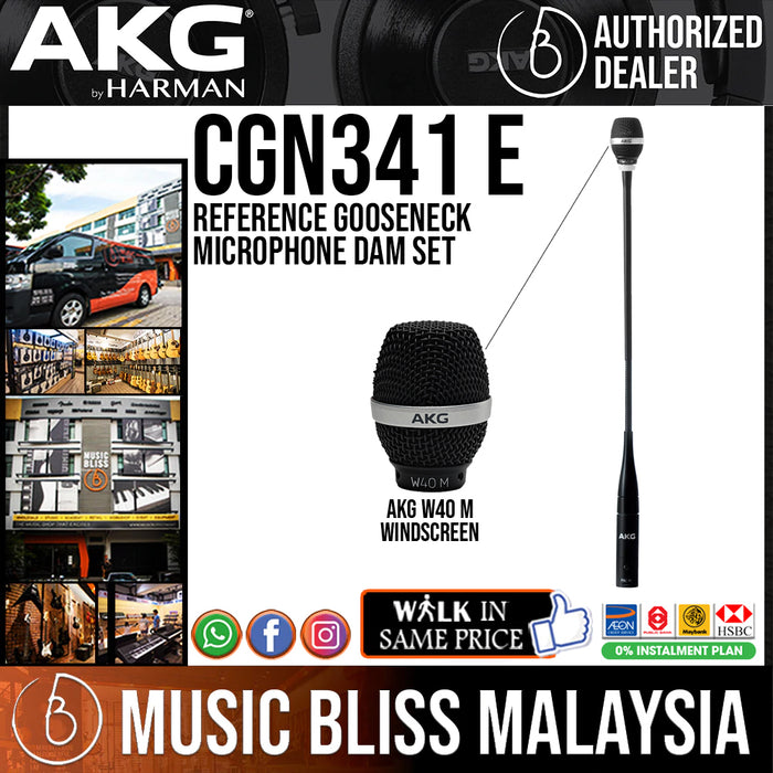 AKG CGN341 E Reference Gooseneck Microphone DAM Set - Music Bliss Malaysia