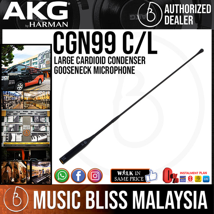 AKG CGN99C/Large Cardioid Condenser Gooseneck Microphone (CGN 99 CL / CGN99CL / CGN99 C/L) *Everyday Low Prices Promotion* - Music Bliss Malaysia