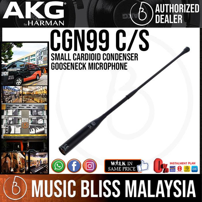 AKG CGN99C/Small Cardioid Condenser Gooseneck Microphone (CGN 99 CS / CGN99CS / CGN99 C/S) *Everyday Low Prices Promotion* - Music Bliss Malaysia