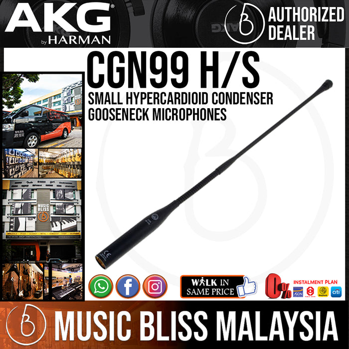 AKG CGN99H/Small Hypercardioid Condenser Gooseneck Microphones (CGN 99 HS / CGN99HS / CGN99 H/S) *Everyday Low Prices Promotion* - Music Bliss Malaysia