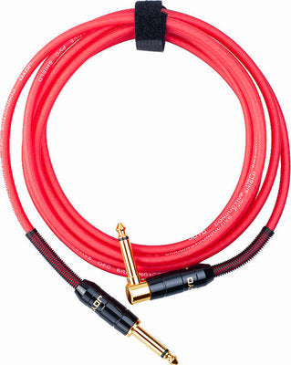 Joyo CM-22 Hi End Instrument Cable 6M Straight-to-Right Angle - Red - Music Bliss Malaysia
