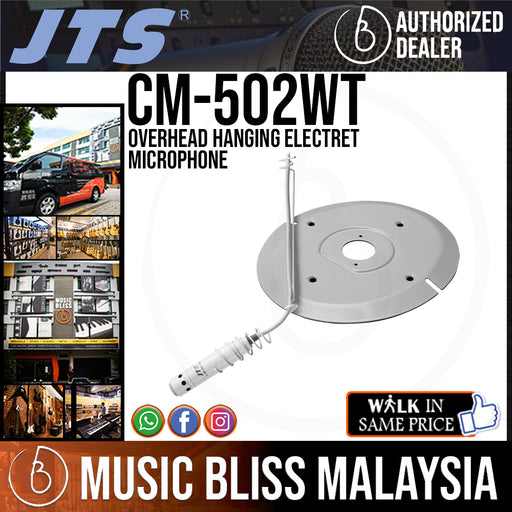 JTS CM-502WT Overhead Hanging Electret Microphone - Music Bliss Malaysia