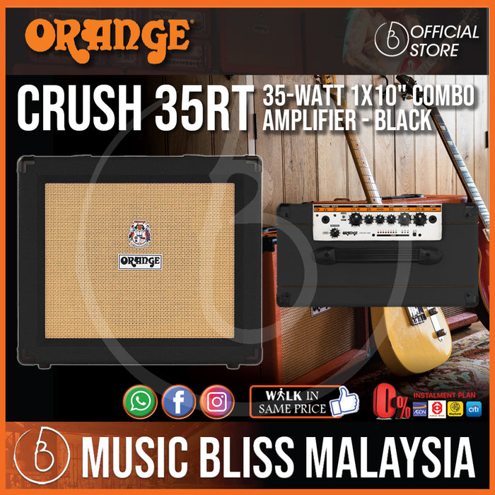 Orange Crush 35RT - 35-watt 1x10" Combo Amp - Black - Music Bliss Malaysia