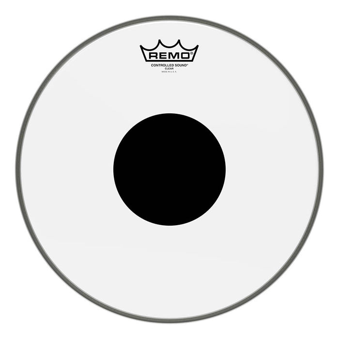 Remo Controlled Sound Clear Drumhead - 13" - with Black Dot (CS-0313-10 CS031310 CS 0313 10) - Music Bliss Malaysia