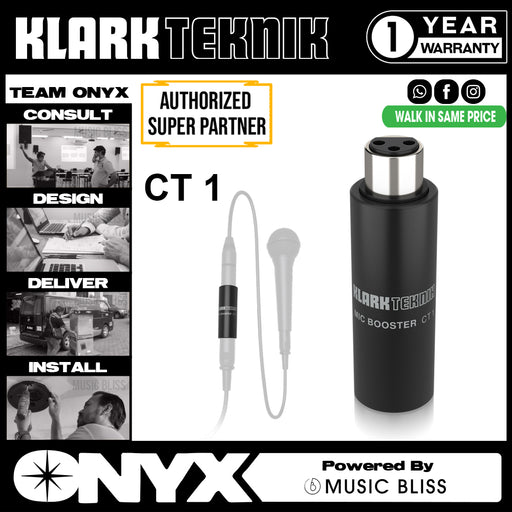 Klark Teknik MIC BOOSTER CT 1 Compact Dynamic Microphone Booster (CT1 / CT-1) - Music Bliss Malaysia