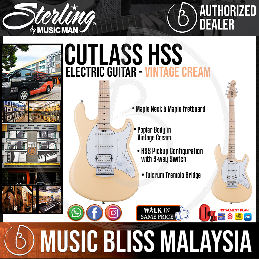 Sterling by musicman cutlass ct 30 hss stealth black deals