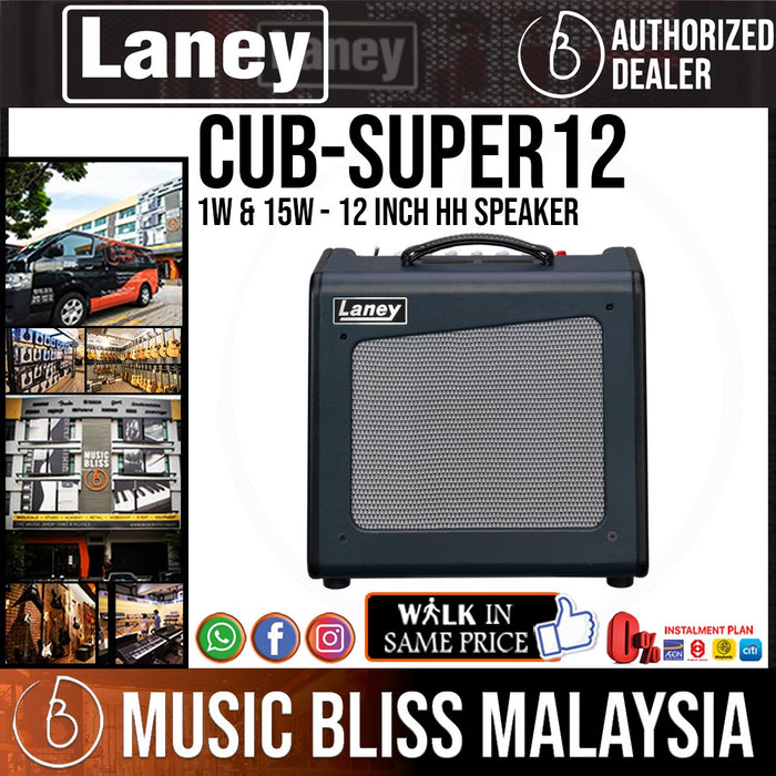 Laney CUB-SUPER12 15W 1x12" All Tube HH Speaker Combo Amp - Music Bliss Malaysia