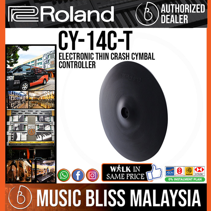 Roland V-Cymbal CY-14C-T Electronic Thin Crash Cymbal Controller - Music Bliss Malaysia