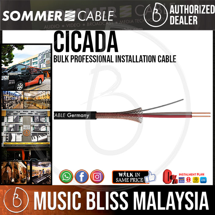 Sommer Cicada Bulk Professional Installation Cable *Everyday Low Prices Promotion* - Music Bliss Malaysia