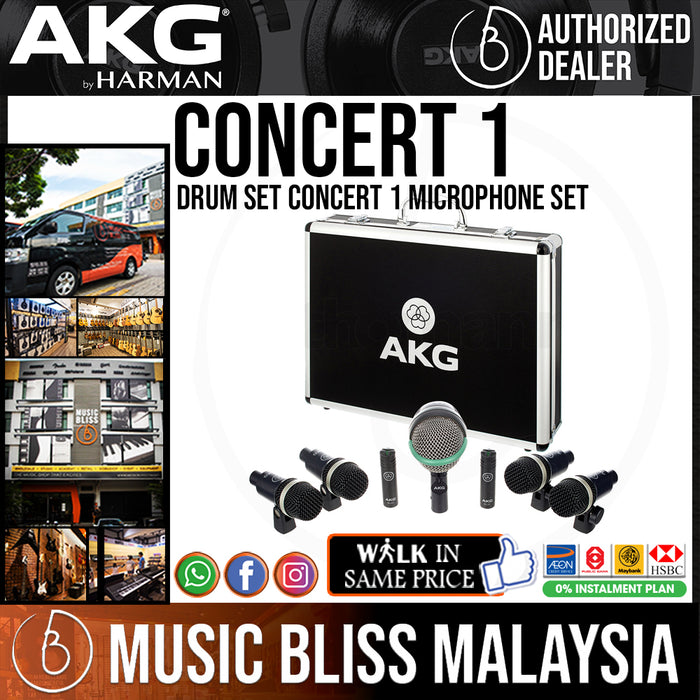 AKG Drum Set Concert 1 Microphone Set - Music Bliss Malaysia