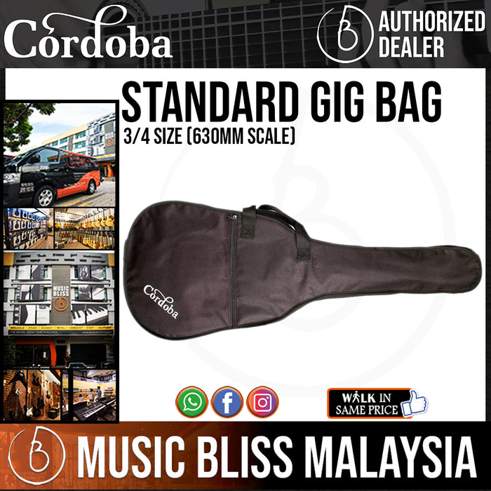 Cordoba Standard Gig Bag 3/4 Size (630mm scale) - Music Bliss Malaysia