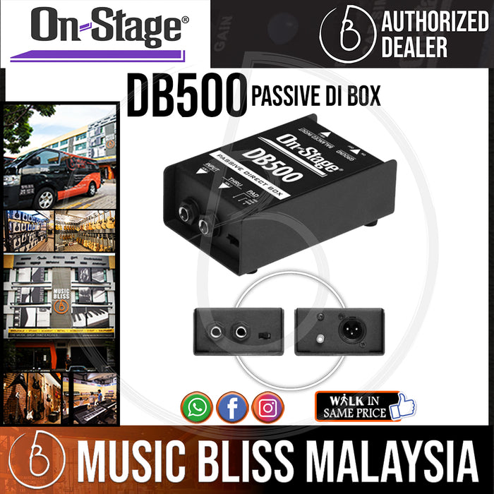 On-Stage DB500 Passive DI Box (OSS DB500) - Music Bliss Malaysia