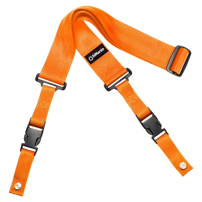 DiMarzio 2" ClipLock Guitar Strap - Orange Nylon DD2200OR (DD2200 OR) - Music Bliss Malaysia