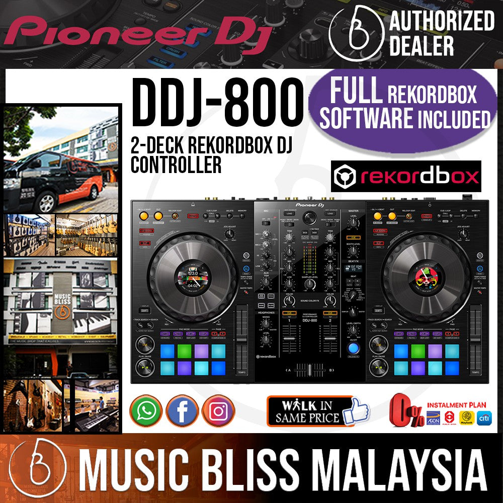 Pioneer DJ DDJ-800 2-deck Rekordbox DJ Controller | Music Bliss