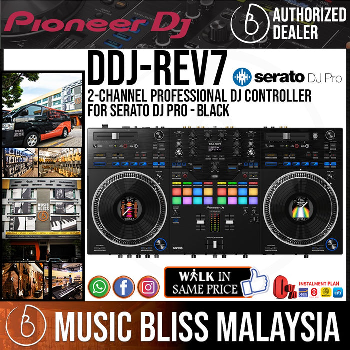 Pioneer DJ DDJ-REV7 2-deck Serato DJ Controller *Everyday Low Prices Promotion* - Music Bliss Malaysia
