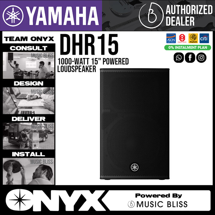 Yamaha DHR15 1000-Watt 15" Powered Loudspeaker - Music Bliss Malaysia