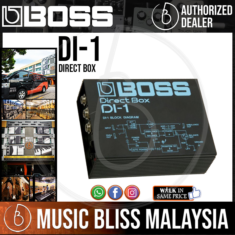BOSS DI-1 Direct Box Boss DI-1 Direct Box (DI1) | Music Bliss Malaysia