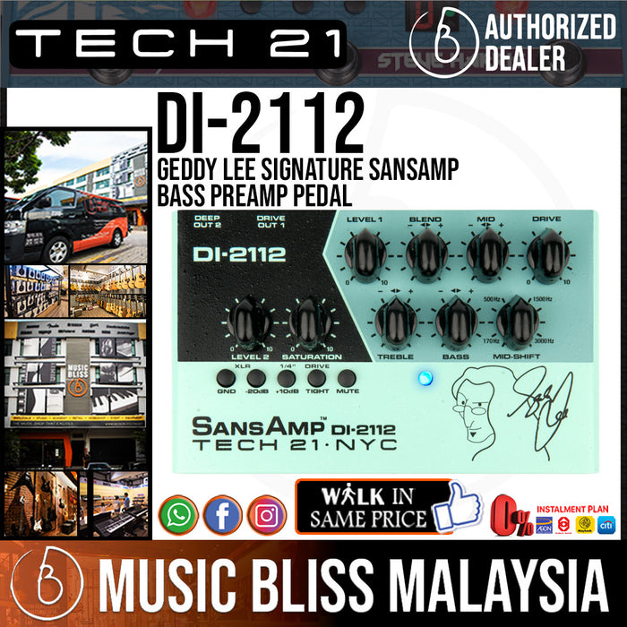Tech 21 Geddy Lee DI-2112 Signature SansAmp Preamp Pedal - Music Bliss Malaysia