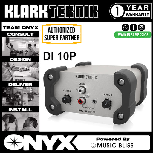 Klark Teknik DI 10P 1-channel Passive Direct Box with Midas Transformer (DI10P / DI-10P) - Music Bliss Malaysia
