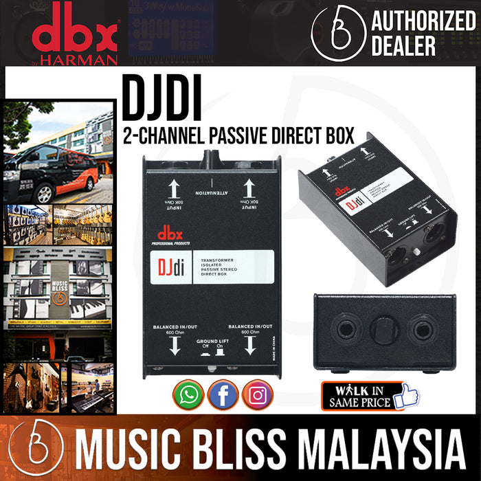 dbx DJDI 2-channel Passive Direct Box *Everyday Low Prices Promotion* - Music Bliss Malaysia