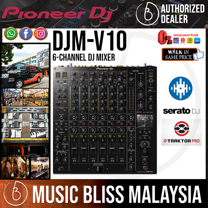 Pioneer DJ DJM-V10 6-channel DJ Mixer (DJMV10) *Everyday Low Prices Promotion* - Music Bliss Malaysia