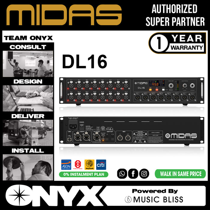 Dl16 Midas DL16 16-input / 8-output Stage Box (DL-16) | Music Bliss Malaysia