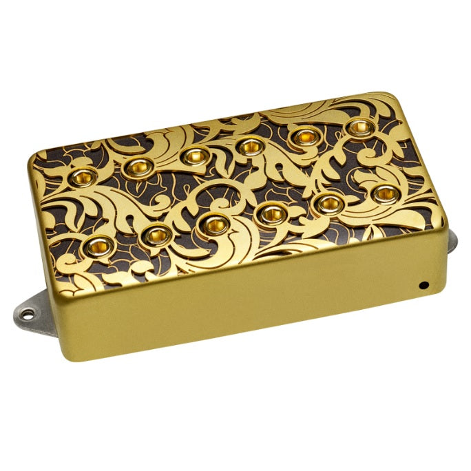 DiMarzio Steve Vai UtoPIA Bridge Signature Humbucker Pickup - F-spaced - Satin Gold/Black - Music Bliss Malaysia